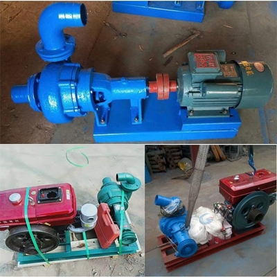 卧式柴油抽沙泵 耐磨不堵塞电机抽沙泵 手推式柴油吸沙泵